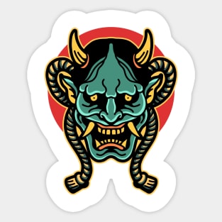 oni mask Sticker